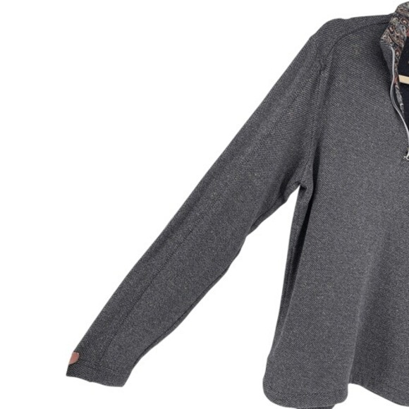 Robert Graham‎ Delage Navy Quarter Zip Pullover Speckled Knit Size S - Picture 3 of 9